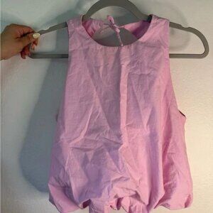 Pink Bodysuit with Long Sleeves